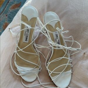 Jimmy Choo Ivory Strappy Heels